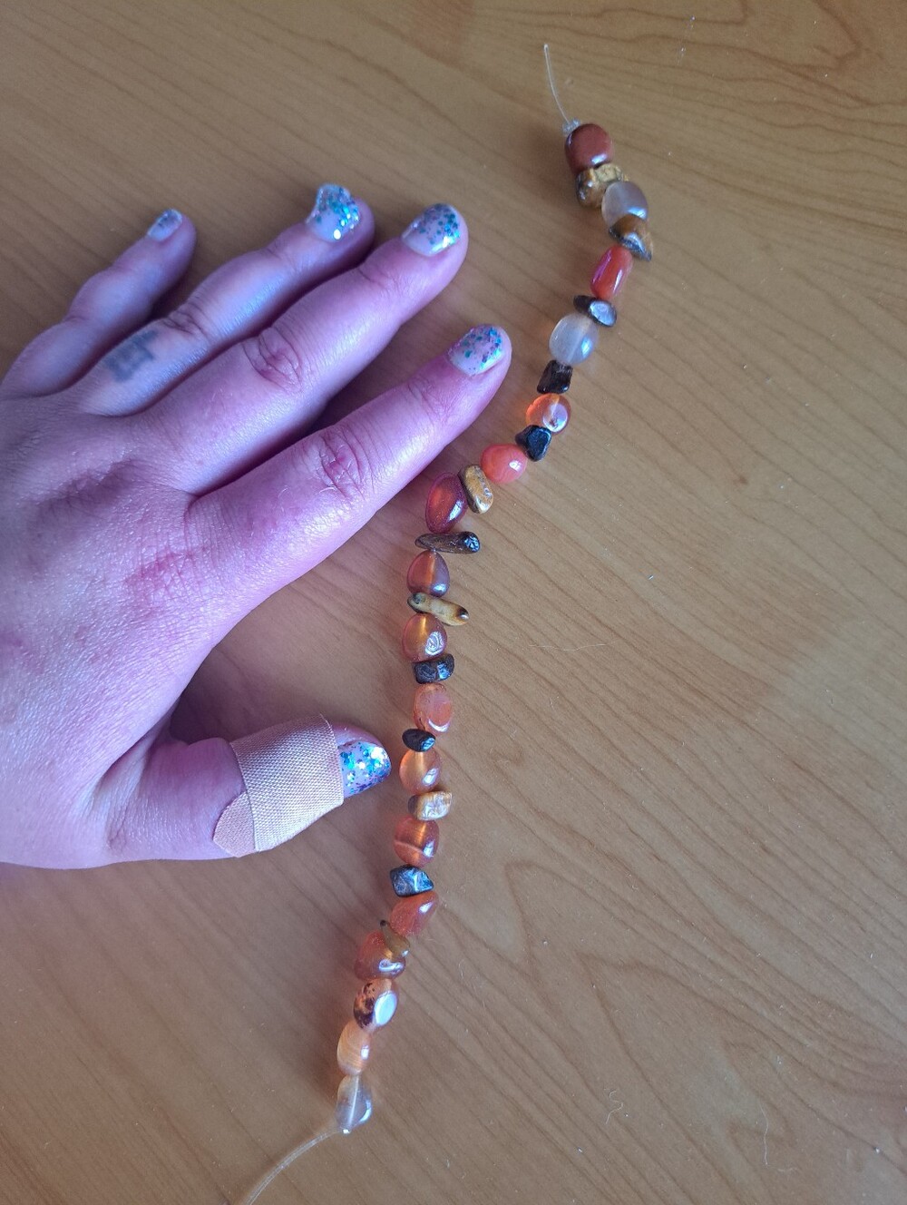 Handmade Tigers Eye And Red Jasper Meditation Beads (/Bracelet M/L)